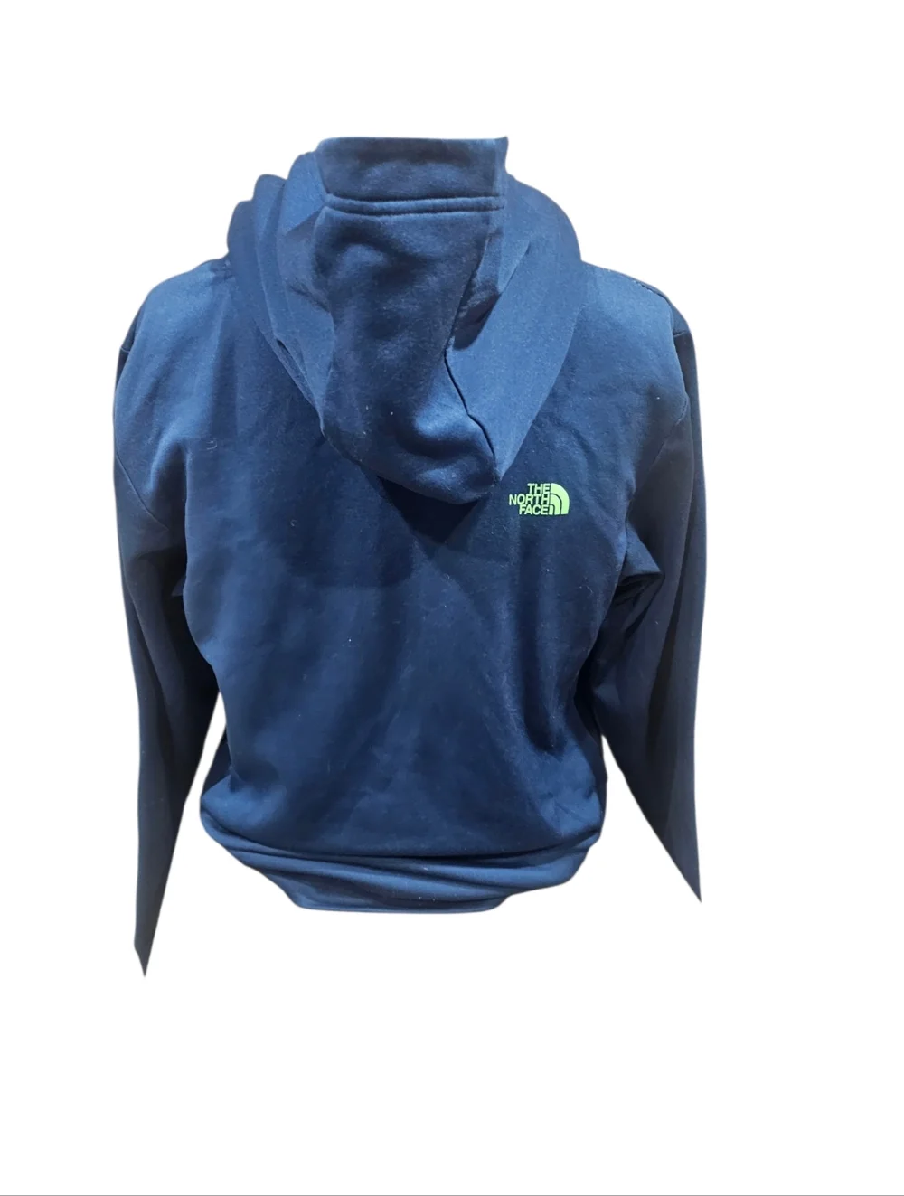 The North Face Hoodie Mens Medium Blue Green Logo‎ Pullover Sweatshirt